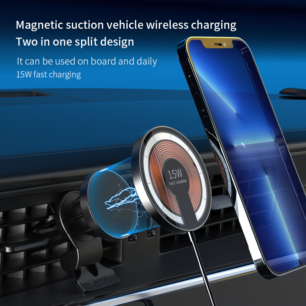 T09 . Magnetic Car-Mounted (2-in-1) Wireless Charger