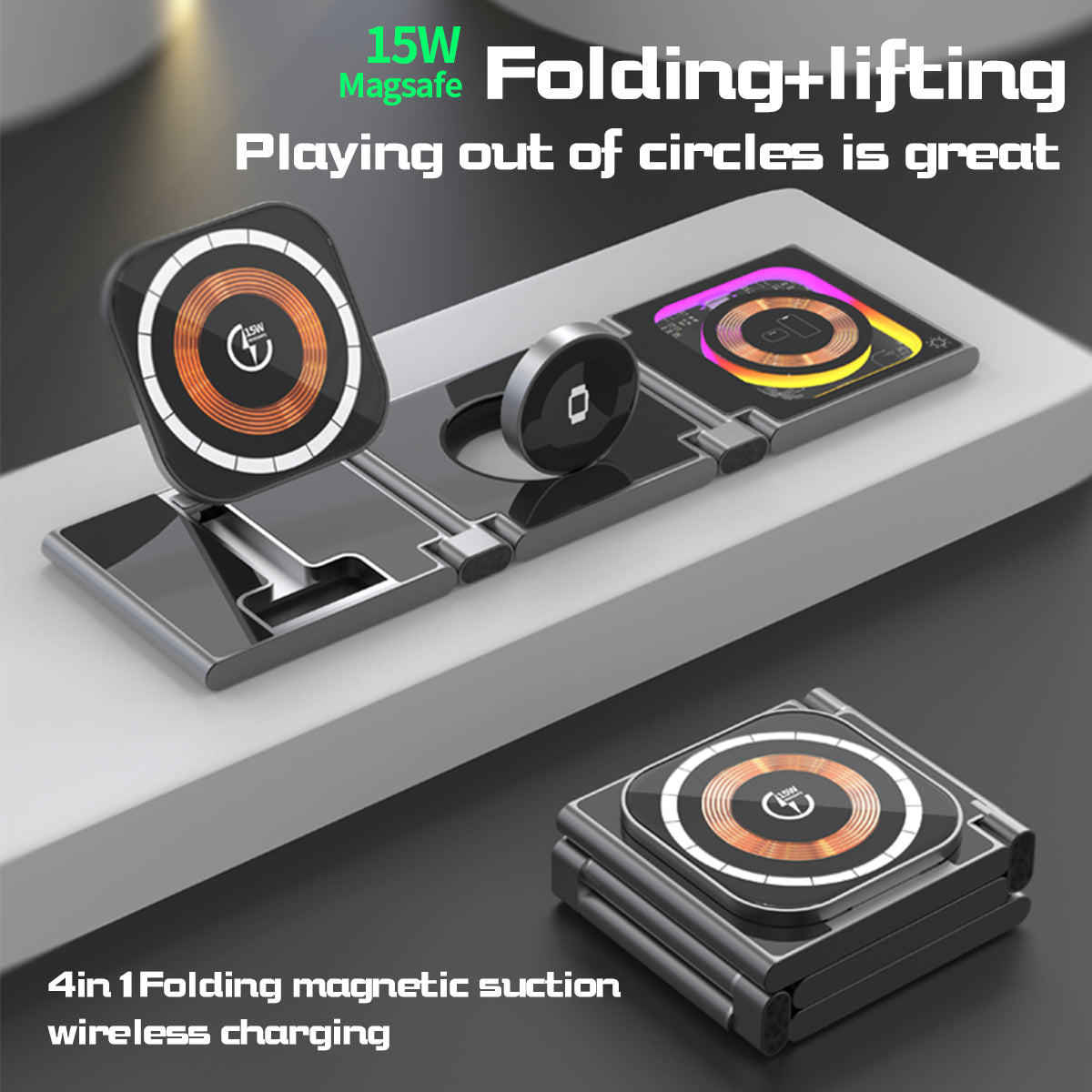 T35 . Folding (4 in 1) wireless charger