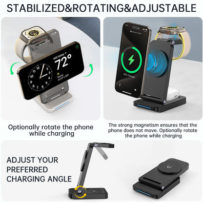 3in1 magnetic wireless charger magnetic version S90-m