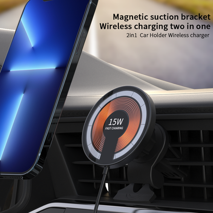 T09 . Magnetic Car-Mounted (2-in-1) Wireless Charger