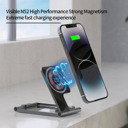 T25 . Dual 15W magnetic folding stand (4 in 1) wireless charger