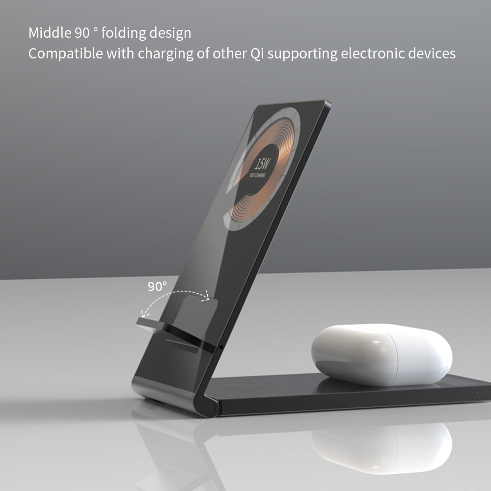 T05 . Magnetic folding stand (4 in 1) wireless charging