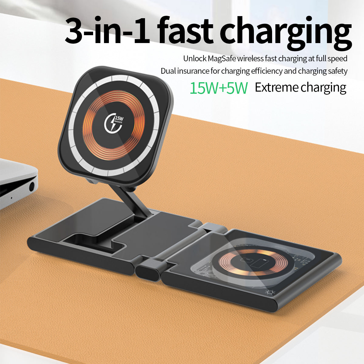 T36 . Folding (3 in 1) wireless charger