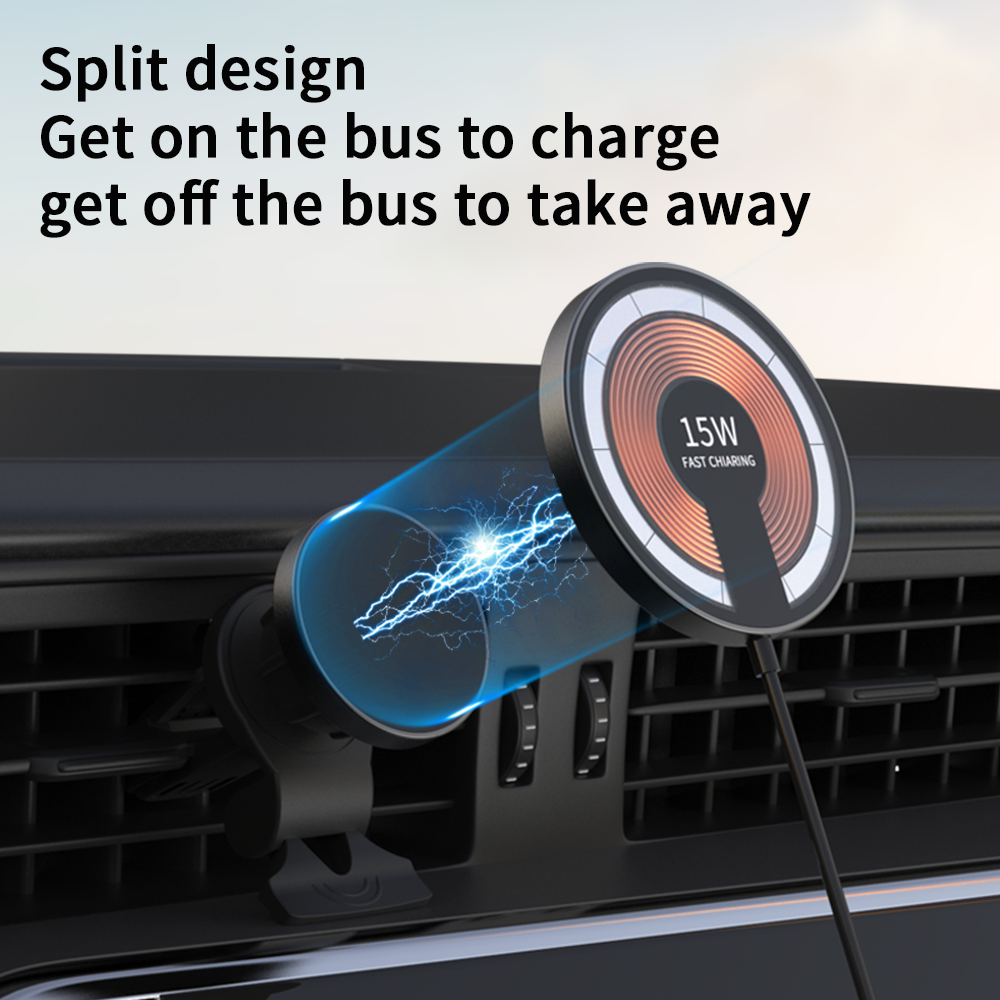 T09 . Magnetic Car-Mounted (2-in-1) Wireless Charger