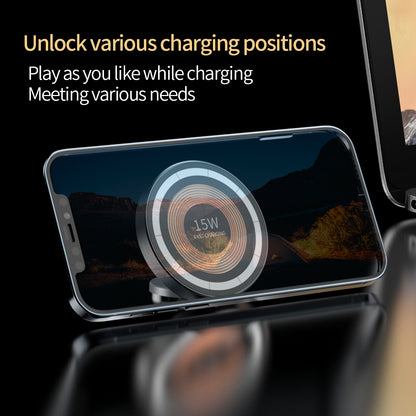 T23 . Transparent magnetic bracket (3 in 1) wireless charging