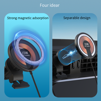 T09 . Magnetic Car-Mounted (2-in-1) Wireless Charger