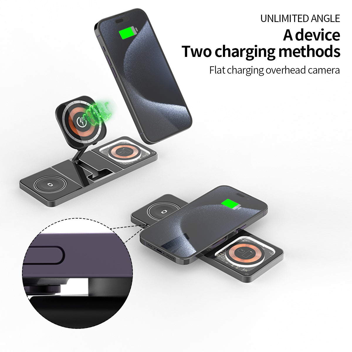 T38 . Folding (4 in 1) wireless charger